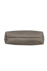Celine - Beige Monogram Print Canvas & Leather Clutch - Current Boutique