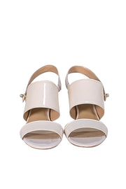 Coach - Cream Patent Leather Open Toe Sandals Sz 11