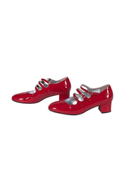 Carel - Red Patent Leather Strappy Pumps Sz 5.5 - Current Boutique