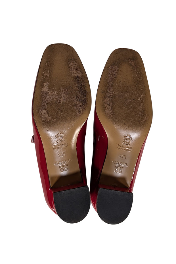 Carel - Red Patent Leather Strappy Pumps Sz 5.5 - Current Boutique