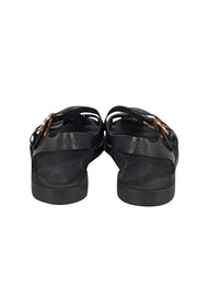 Gucci - Black Jelly Double G & Tiger Head Strappy Sandals Sz 7 - Current Boutique