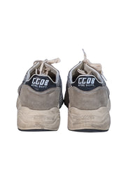 Golden Goose - Taupe & Cream Glitter Trim Running Sneakers Sz 8