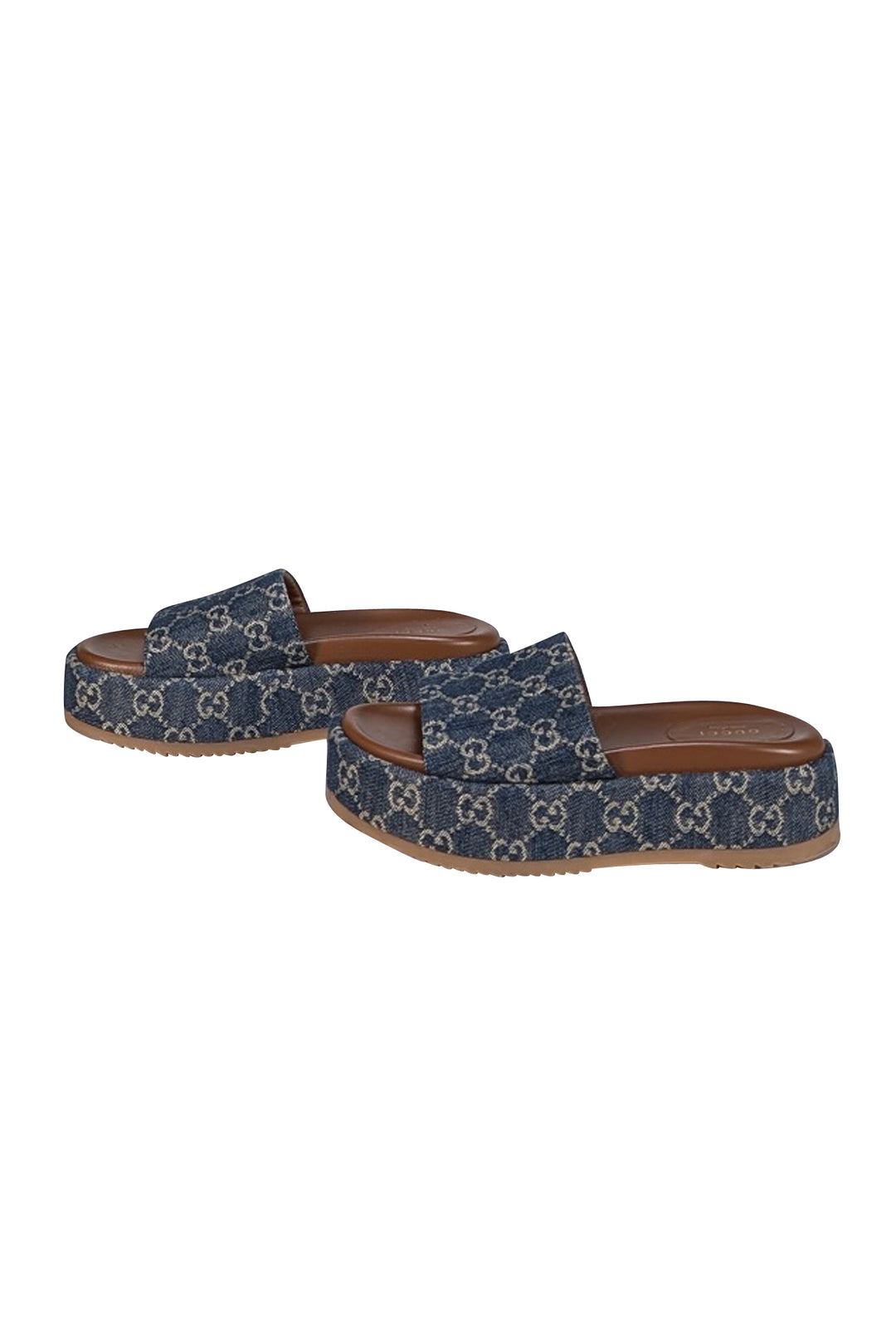 Gucci Denim Logo Slide Sandal Sz 7 – Current Boutique