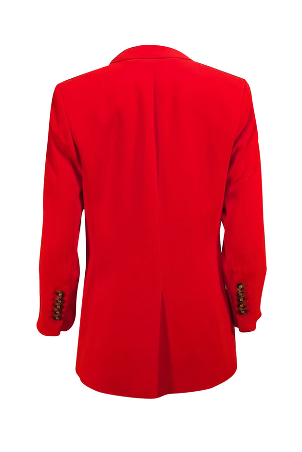 Veronica Beard - Red Double Breasted Button Front Blazer Sz 6 - Current Boutique