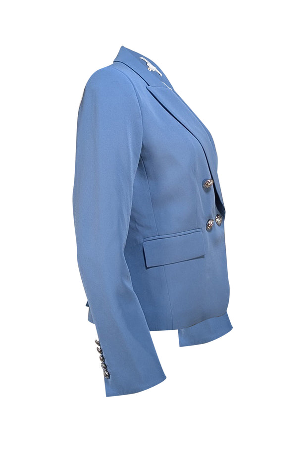 Veronica Beard - Light Blue Double Breasted Button Blazer Sz 6 - Current Boutique