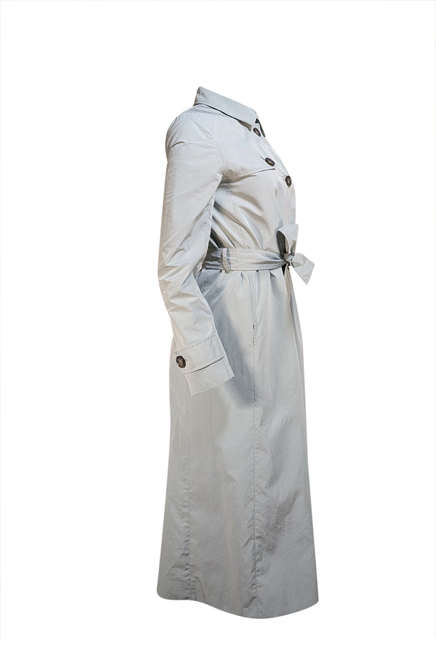 Cinzia Rocca - Mint Green Belted Midi Trench Coat Sz 6