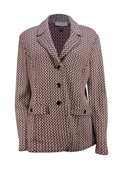 St. John - Red, White, & Black Blend Blazer Sz 14 - Current Boutique