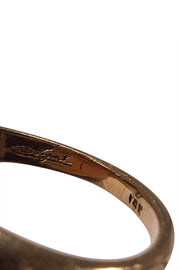 No Label - 14K Gold Pearl Center Ring Sz 6