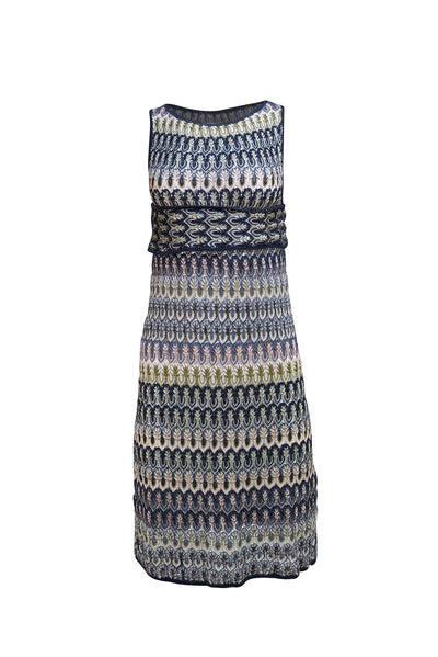 Missoni - Black Multi Geometric Print Knit Mini Dress Sz 0 - Current Boutique