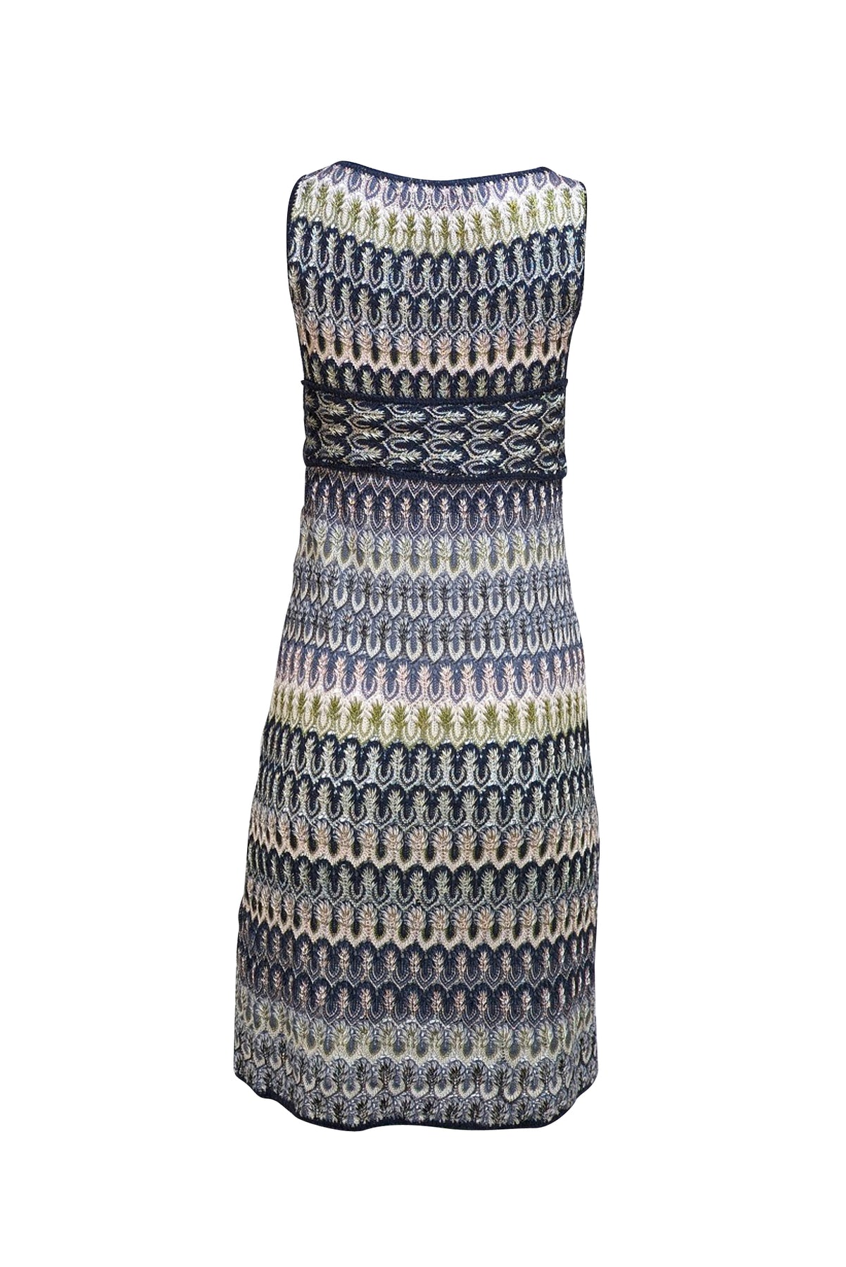 Missoni - Black Multi Geometric Print Knit Mini Dress Sz 0 - Current Boutique