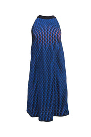 Missoni - Blue & Black Geometric Print Knit Mini Dress Sz 0 - Current Boutique