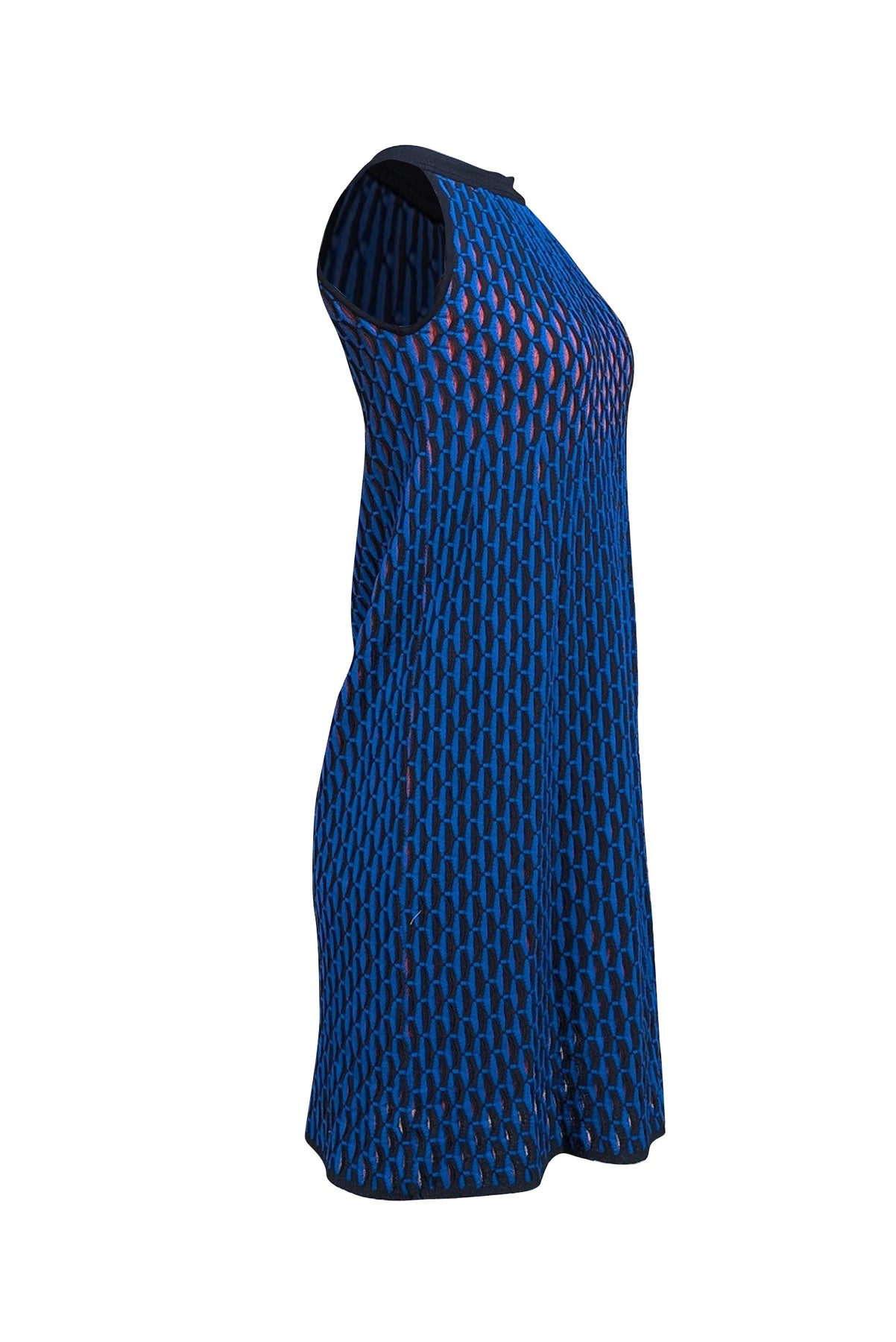 Missoni - Blue & Black Geometric Print Knit Mini Dress Sz 0 - Current Boutique