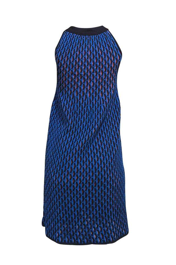 Missoni - Blue & Black Geometric Print Knit Mini Dress Sz 0 - Current Boutique