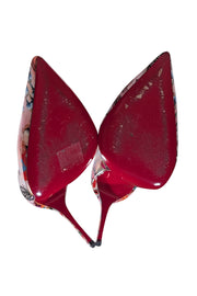 Christian Louboutin - Pink & Multicolor Collage Print Pumps Sz 10 - Current Boutique