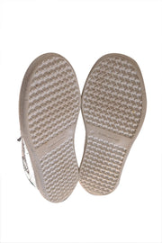 Isabel Marant - Silver Metallic Crackle Leather Velvro Strap Sneakers Sz 7 - Current Boutique