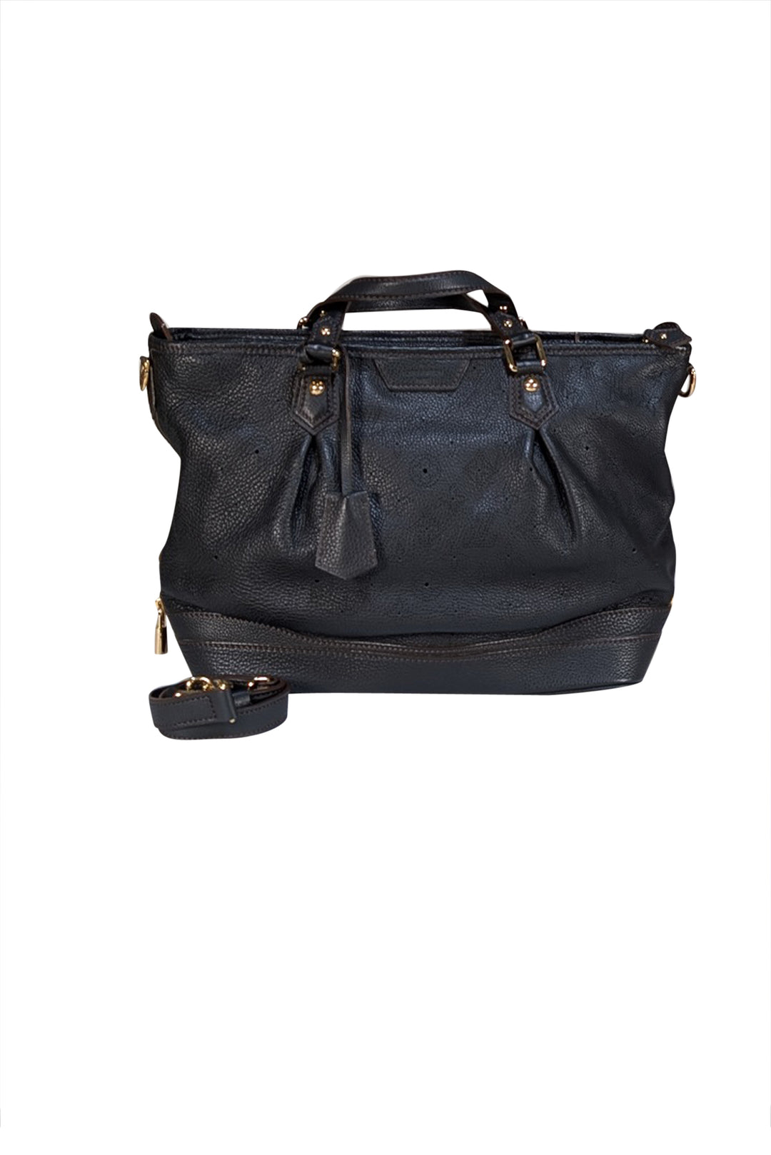 Louis Vuitton - Black Anthracite Leather Mahina Stellar GM Satchel Bag Louis Vuitton Mahina Stellar PM Oursin 1908357 – FASHIONPHILE main image 2
