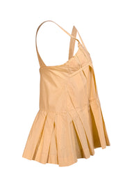 Marni - Butter Yellow Pleated Tank Top Sz 6 - Current Boutique