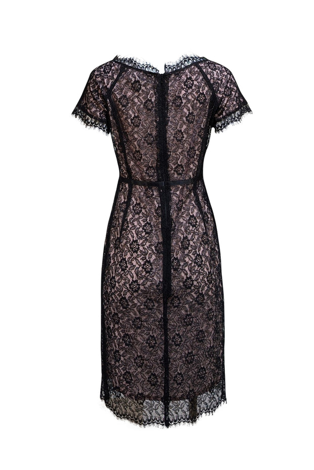 pink boutique black dress Bellarina Black Lace Back Bandeau Puff Ball Dress
