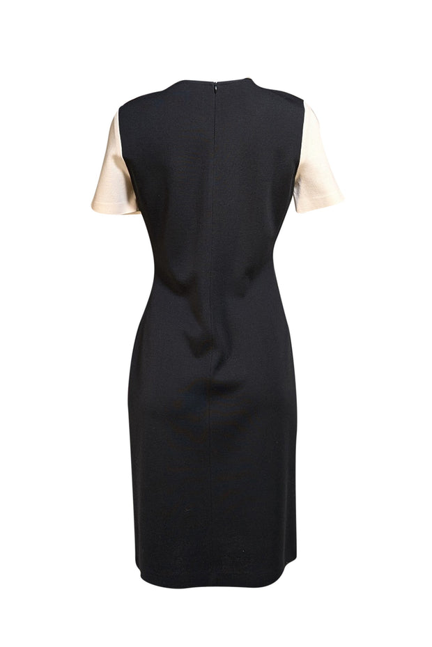 St. John - Hot Pink, Black, & White Color Block Knit Dress Sz 6 St. John - Hot Pink, Black, & White Color Block Knit Dress Sz 6