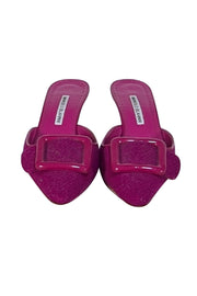 Manolo Blahnik - Magenta Pink Pointed Toe Mule Heels Sz 10