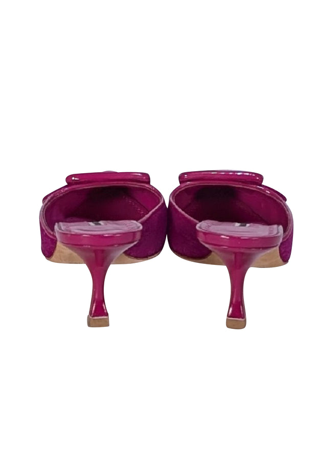 Manolo Blahnik - Magenta Pink Pointed Toe Mule Heels Sz 10