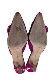 Manolo Blahnik - Magenta Pink Pointed Toe Mule Heels Sz 10