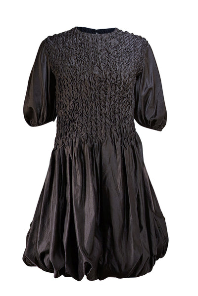 Merlette - Black Textured Bodice Mini Dress Sz 4 - Current Boutique