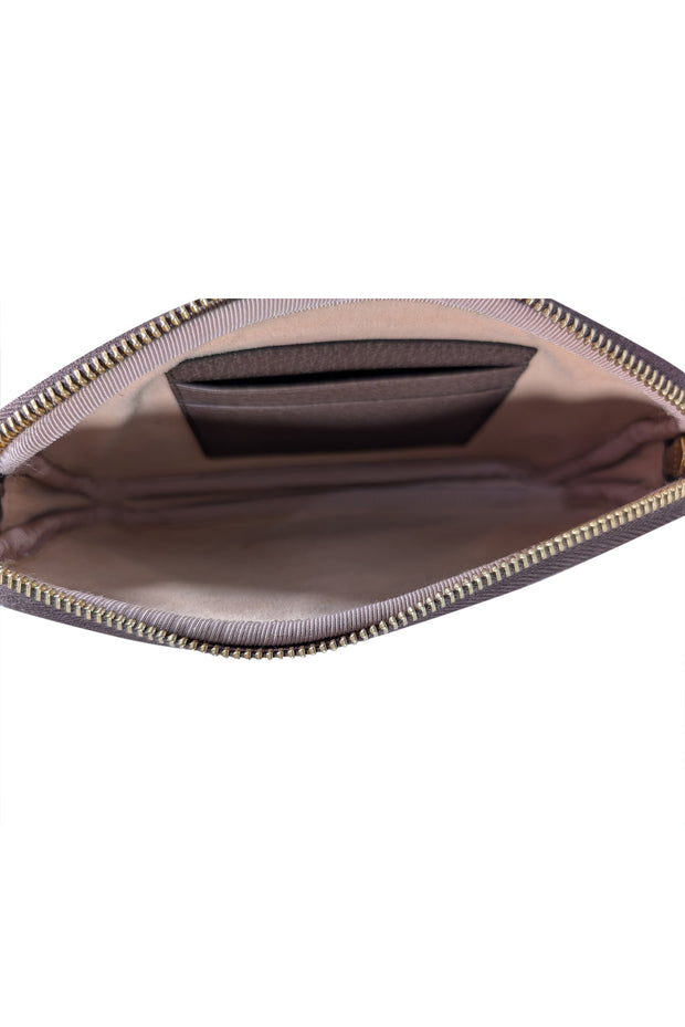 Gucci - Brown Monogram Print Mini Crossbody Bag - Current Boutique