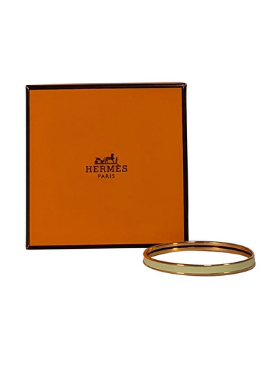 Hermes - Mint Green Thin Bangle Bracelet - Current Boutique