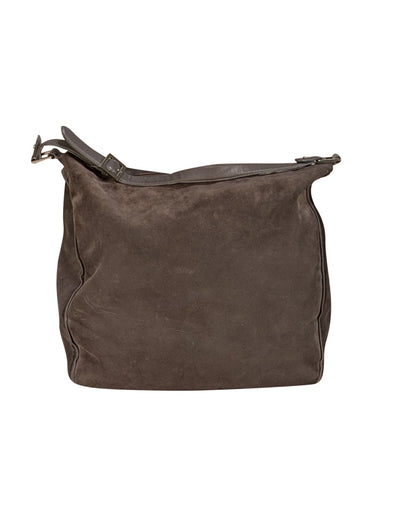 1 Atelier - Grey Suede Hobo Bag - Current Boutique