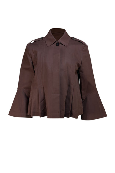 The Fold - Brown Novara Jacket Sz 6 - Current Boutique