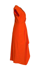 The Fold - Orange Twist Knot Maxi Dress Sz 6 - Current Boutique