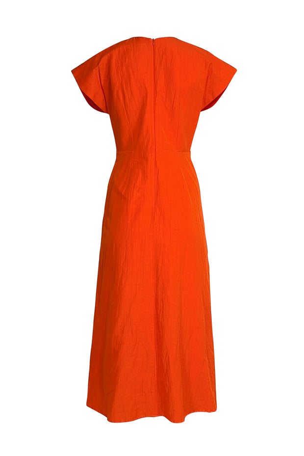 The Fold - Orange Twist Knot Maxi Dress Sz 6 - Current Boutique