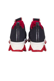 Christian Louboutin - Black w/Red Trim Slip On Sneakers Sz 7 - Current Boutique