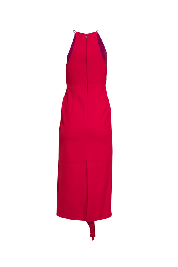 Acler - Red Sleeveless Pleated Detail Dress Sz 2 - Current Boutique