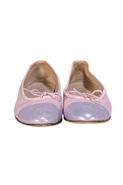 Chanel - Blush & Metallic Pink Leather Ballet Flats Sz 8