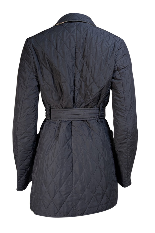 Burberry - Black Quilted Button Front Jacket Sz S - Current Boutique