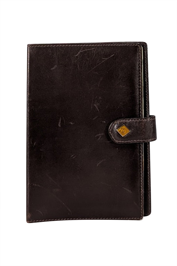 Gucci - Brown Leather Vintage Address Book Wallet