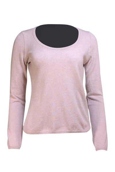 Manrico - Lilac Cashmere Scoop Neck Sweater Sz XL - Current Boutique