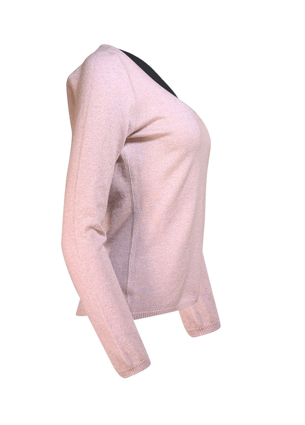 Manrico - Lilac Cashmere Scoop Neck Sweater Sz XL - Current Boutique