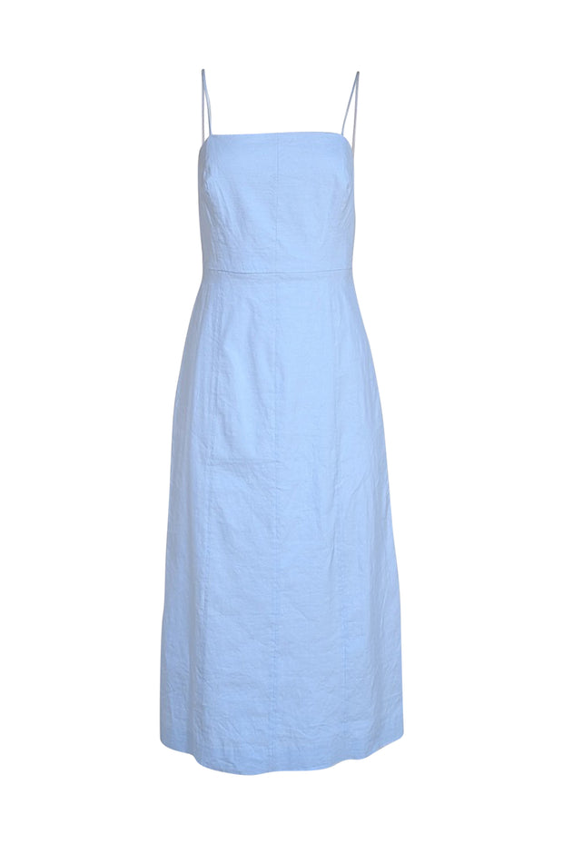 Theory - Light Blue A-line "Good Crunch" Midi Dress Sz 4