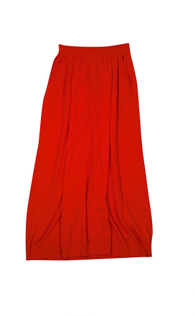 Loro Piana - Red-Orange "Gonna Tiny Argyle"Knit Skirt Sz S - Current Boutique