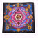 Hermes - Black, Pink, Blue, & Gold Clock Print Silk Scarf