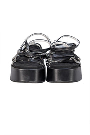 Rag & Bone - Black Platform Strappy Chain Sandals Sz 8 - Current Boutique