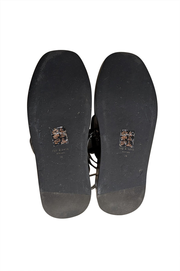 Rag & Bone - Black Platform Strappy Chain Sandals Sz 8 - Current Boutique