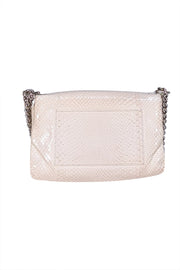 Versace - Ivory Snakeskin Front Flap Crossbody Bag