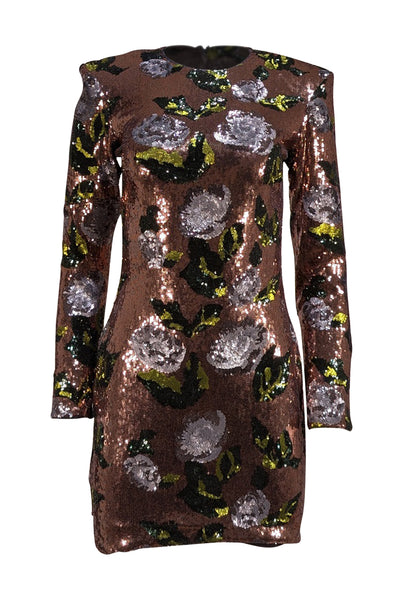 Helsi - Rose Gold, Blue, & Green Sequin Dress Sz M - Current Boutique