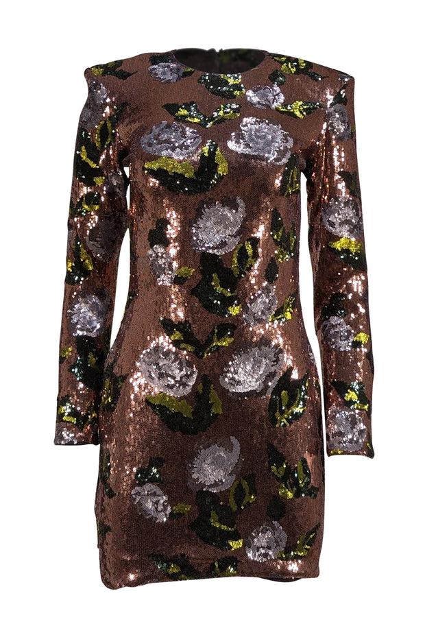 Helsi - Rose Gold, Blue, & Green Sequin Dress Sz M - Current Boutique