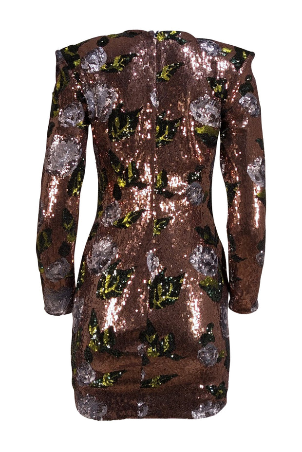 Helsi - Rose Gold, Blue, & Green Sequin Dress Sz M - Current Boutique