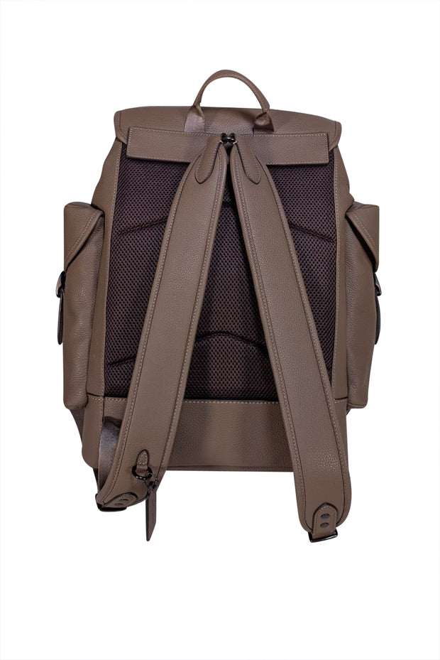 Coach Taupe Leather Backpack Purse Coach - Taupe Brown Pebbled Leather Large Backpack | Current  main image 3